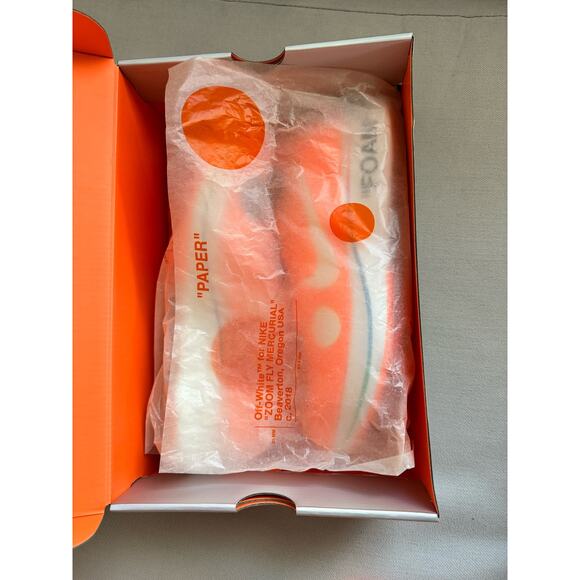 Nike Zoom Fly Mercurial Off-White Total Orange, 10.5, NEW main image 6